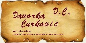 Davorka Ćurković vizit kartica